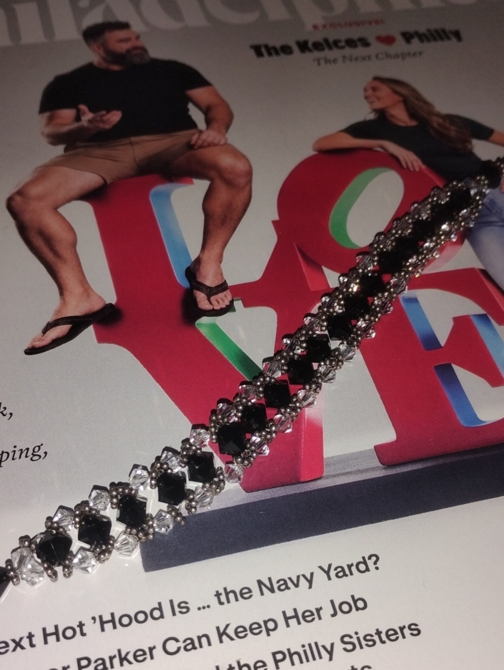 Vintage Elegant Black Crystal  Bracelet
